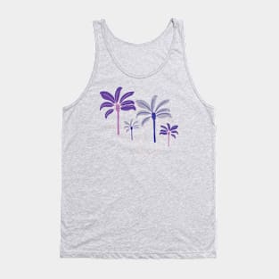 Colorful beach palm trees Tank Top